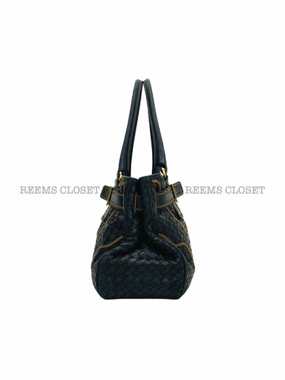 BOTTEGA VENETA Black Chain Detail Shoulder Bag