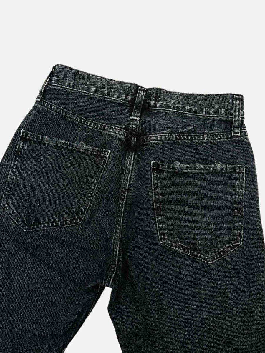 Pre-loved AGOLDE Jamie Black Frayed Hem Jeans from Reems Closet