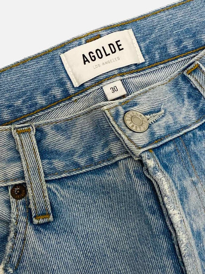 Pre - loved AGOLDE Riley Blue Jeans at Reems Closet