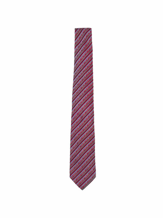 Pre-loved AIGNER Burgundy Striped Necktie - Reems Closet