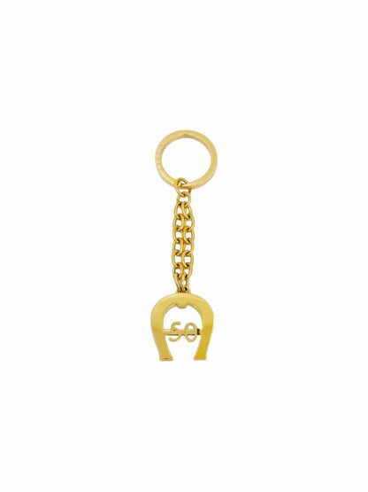 Pre-loved AIGNER Logo Gold Key Chain - Reems Closet
