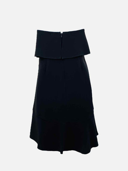 Pre-loved A.L.C. Tube Black Frilled Detail Knee Length Dress - Reems Closet