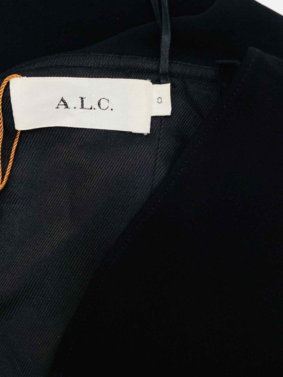 Pre-loved A.L.C. Tube Black Frilled Detail Knee Length Dress - Reems Closet