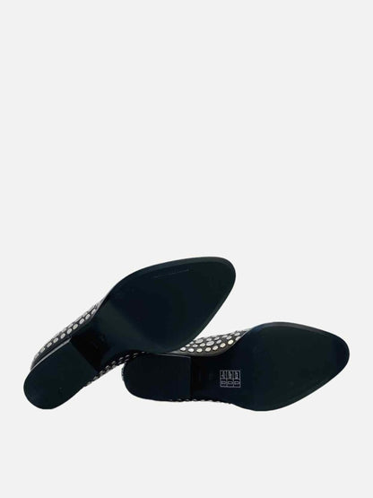 Pre-loved ALEXANDER WANG Kori Black Stud Embellished Ankle Boots - Reems Closet