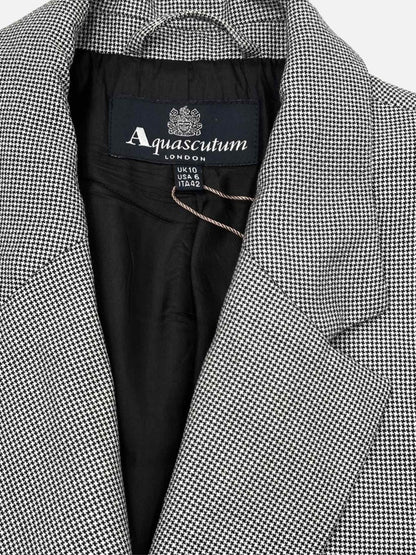 Pre-loved AQUASCUTUM Tailored Black & White Jacket & Pants Outfit from Reems Closet