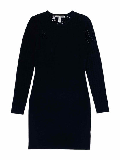Pre-loved AUTUMN CASHMERE Black Cutout Jumper Dress - Reems Closet