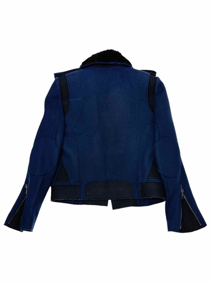 Pre - loved BALENCIAGA Military Blue & Black Jacket at Reems Closet