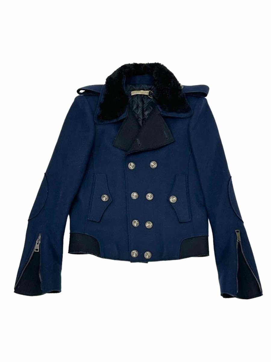 Pre - loved BALENCIAGA Military Blue & Black Jacket at Reems Closet