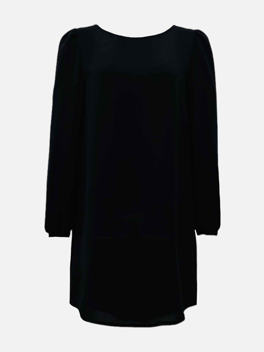 Pre-loved BA&SH Ruched Sleeves Black Mini Dress - Reems Closet