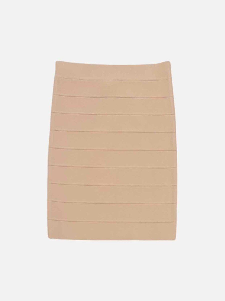 BCBG MAXAZRIA Bandage Beige Mini Skirt