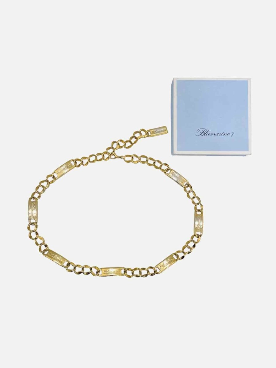 Pre - loved BLUMARINE Chain Link Gold Belt at Reems Closet