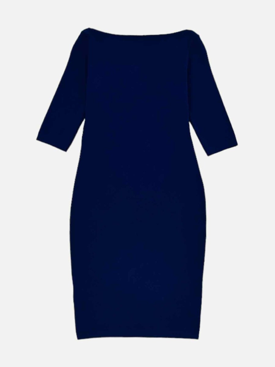 Pre-loved BLUMARINE Blue Crystal Embellished Mini Dress from Reems Closet