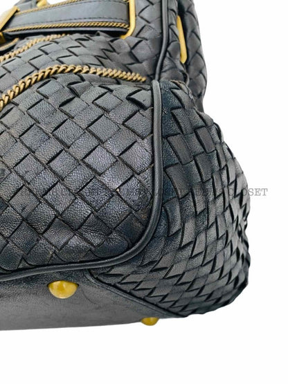 Pre-loved BOTTEGA VENETA Black Chain Detail Shoulder Bag from Reems Closet
