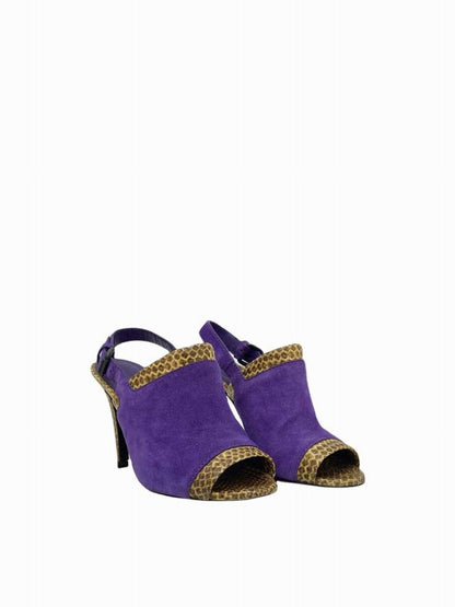 Pre-loved BOTTEGA VENETA Purple Slingback Heeled Sandals - Reems Closet