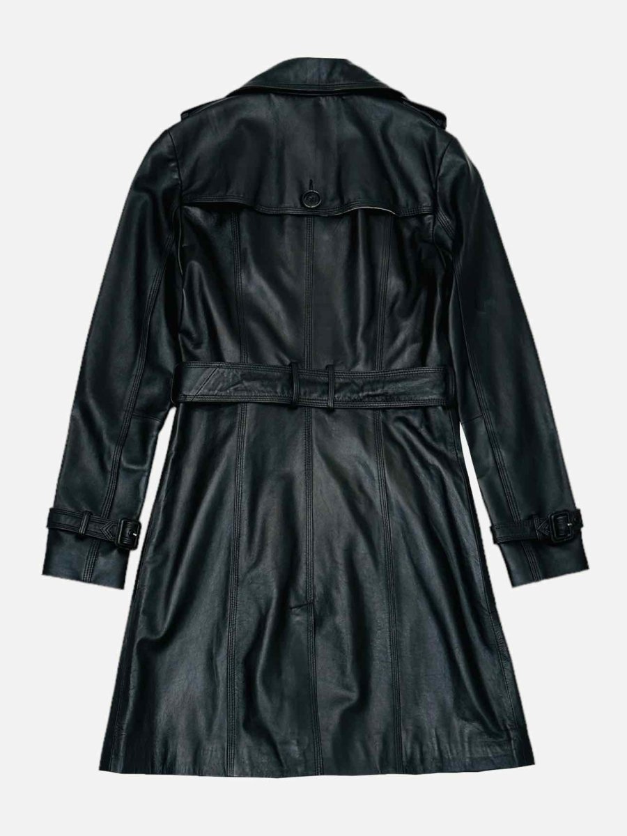 Pre-loved BURBERRY LONDON Double Breasted Black Trench Coat from Reems Closet