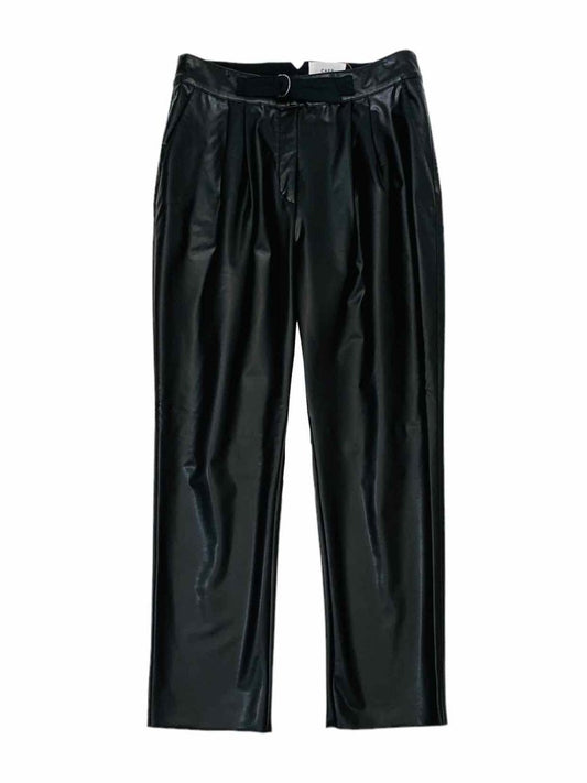 Pre-loved CAES High Rise Black Faux Leather Pants - Reems Closet
