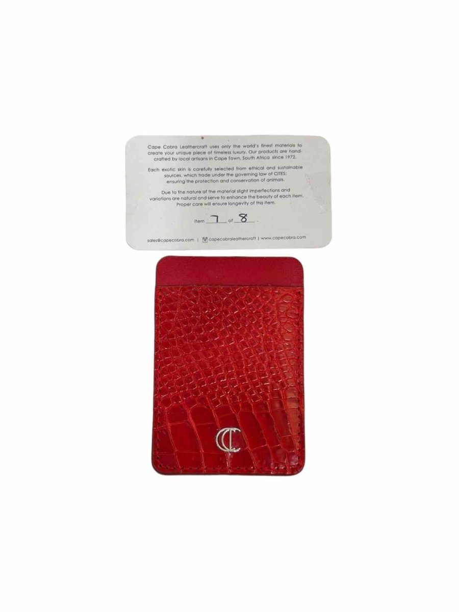 Pre-loved CAPE COBRA Red Card Case - Reems Closet