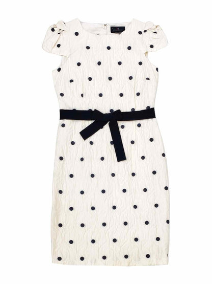 Pre - loved CAROLINA HERRERA White & Black Knee Length Dress at Reems Closet