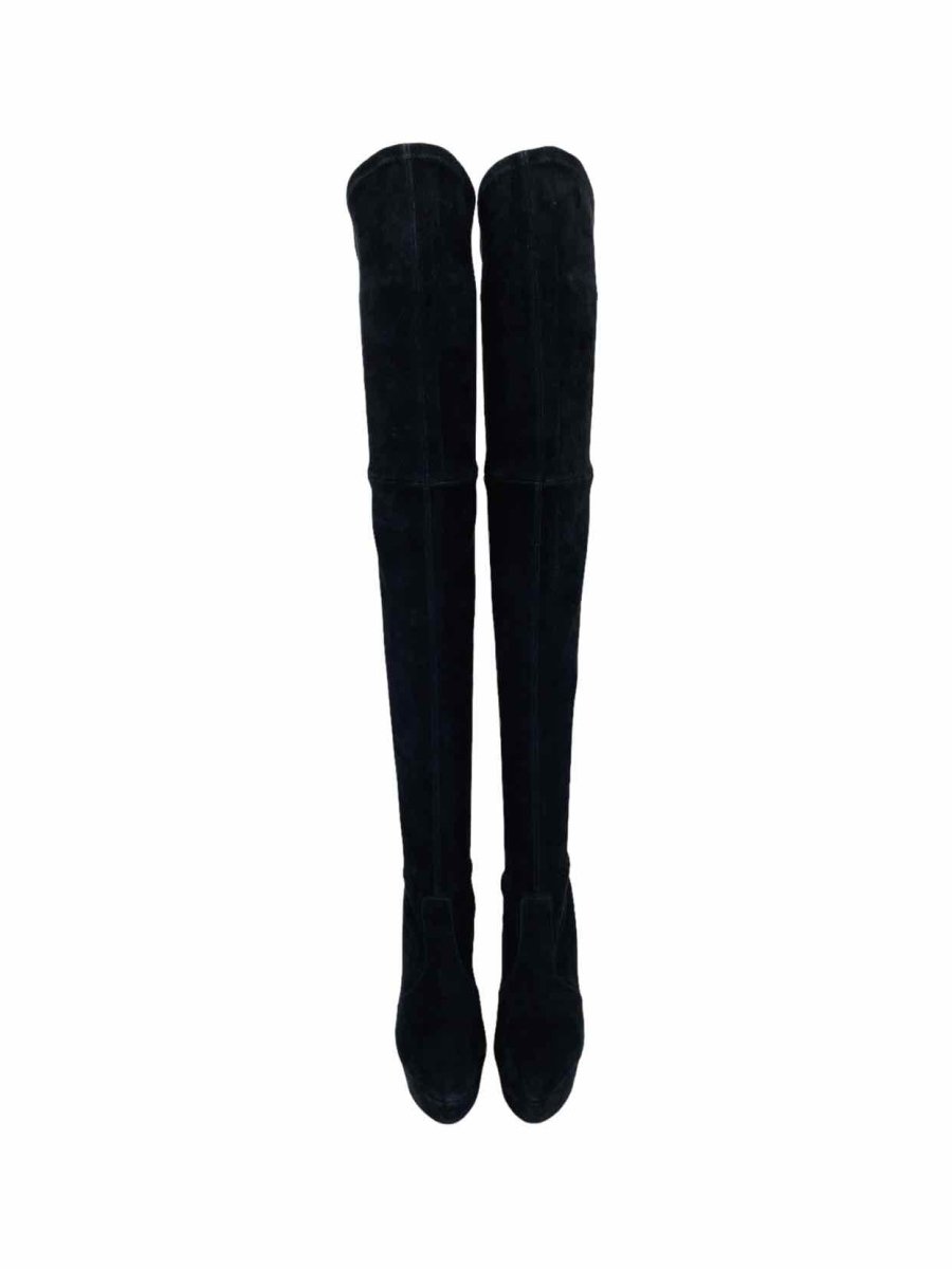 Pre-loved CASADEI Black Thigh High Boots - Reems Closet