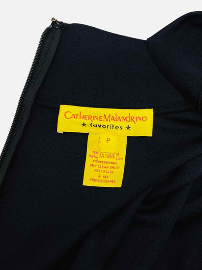 Pre-loved CATHERINE MALANDRINO Black Ruched Mini Dress - Reems Closet