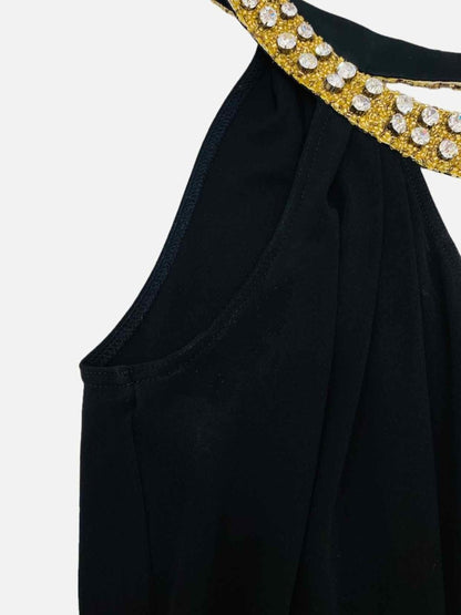 Pre-loved CELINE Black Embellished Neckline Cocktail Dress - Reems Closet