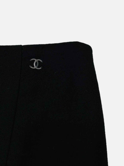 Pre-loved CHANEL Black CC Logo A line Skirt from Reems Closet