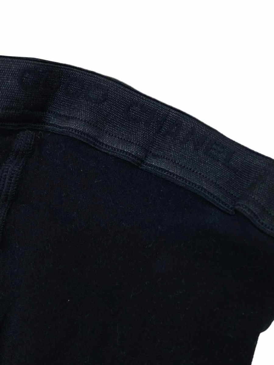 Pre-loved CHANEL Black Pearl Detail Hosiery - Reems Closet