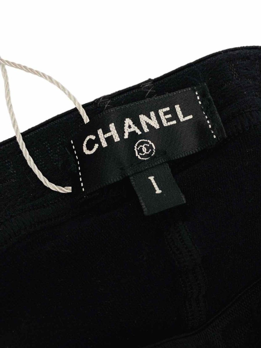 Pre-loved CHANEL Black Pearl Detail Hosiery - Reems Closet