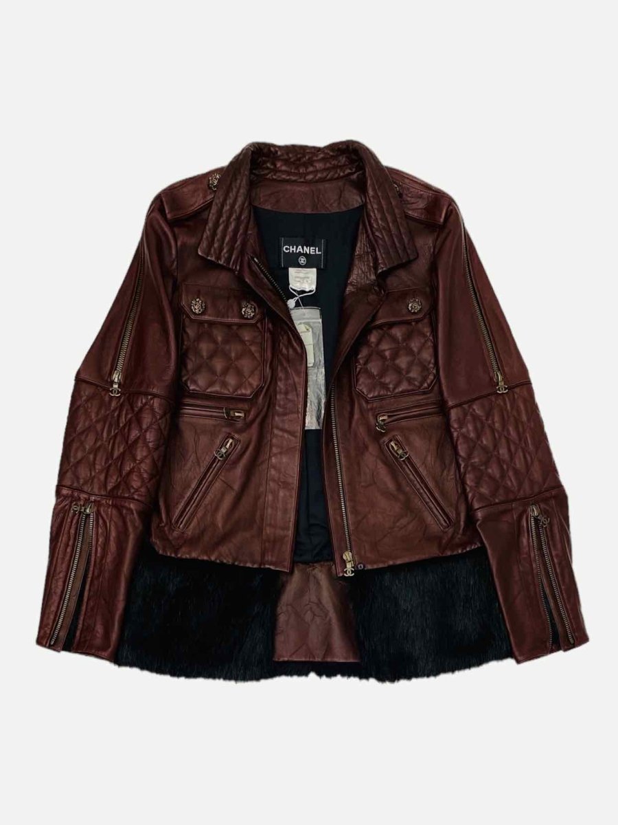 Pre-loved CHANEL Burgundy Quilted Jacket - Reems Closet