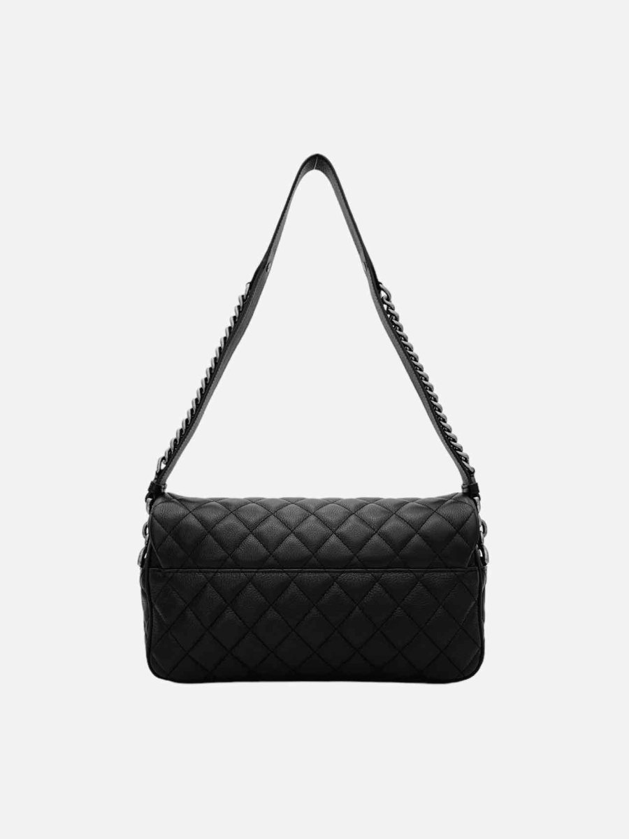 Pre-loved CHANEL Casual Rock Flap Black Quilted Shoulder Bag from Reems Closet