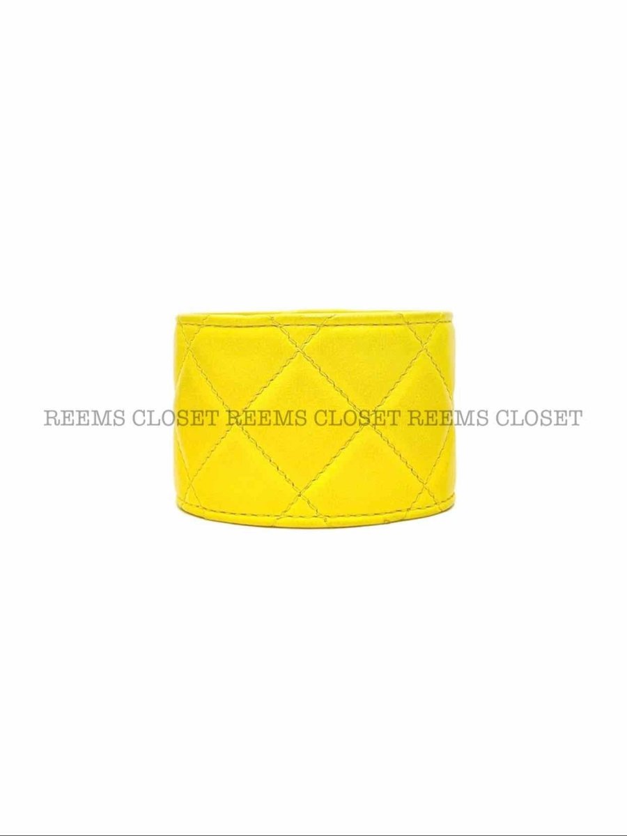 Pre-loved CHANEL CC Turnlock Quilted Fashion Cuff - Reems Closet