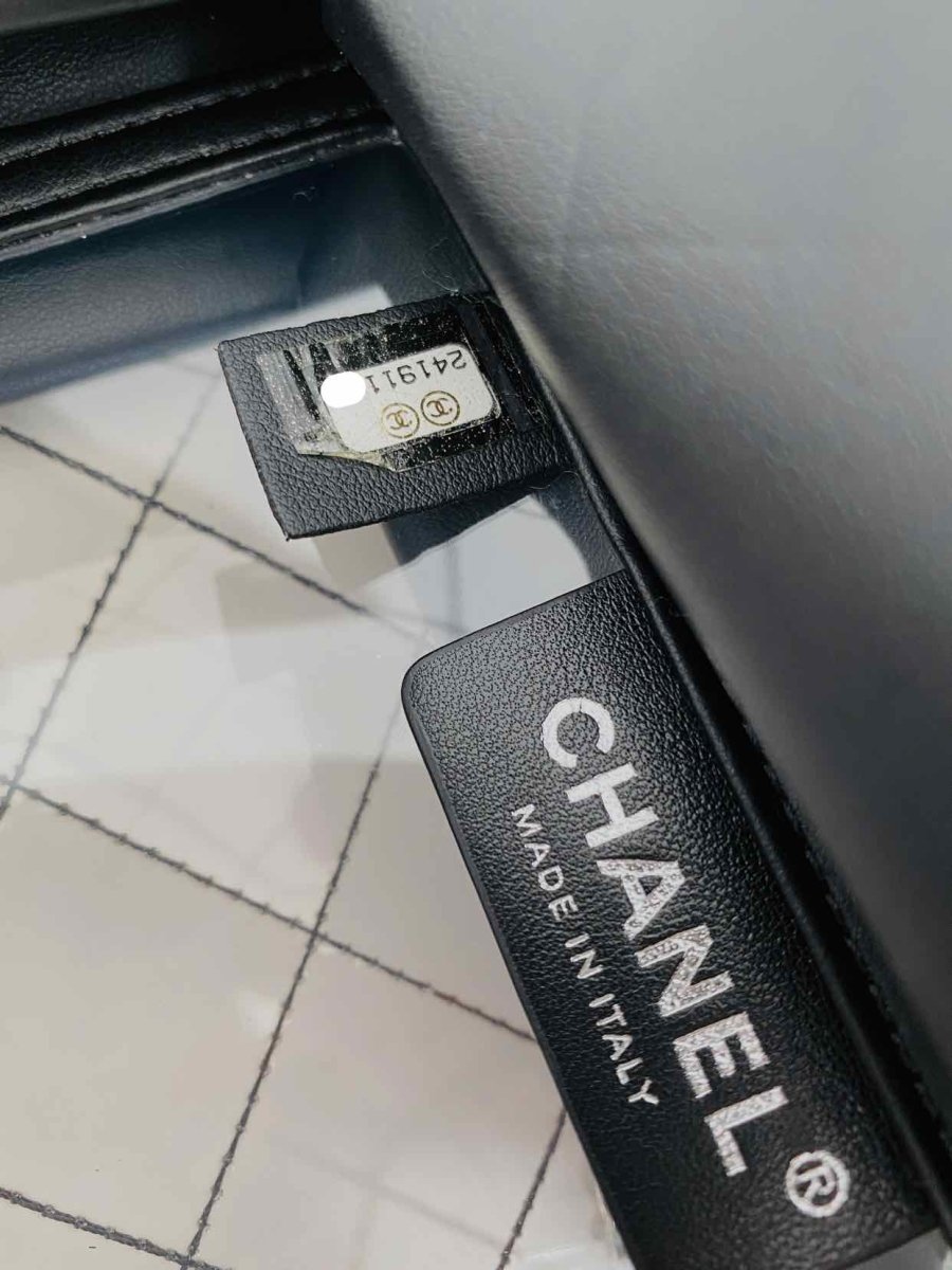 Pre-loved CHANEL Classic Black Logo Buckle Crossbody from Reems Closet