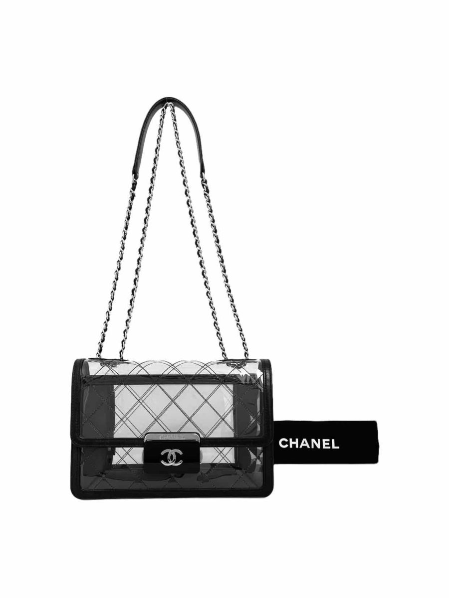 Pre-loved CHANEL Classic Black Logo Buckle Crossbody from Reems Closet