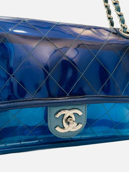 Pre-loved CHANEL Coco Splash Blue Quilted Shoulder Bag from Reems Closet