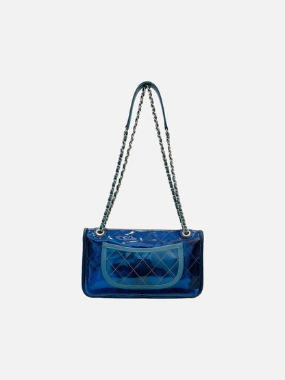 Pre-loved CHANEL Coco Splash Blue Quilted Shoulder Bag from Reems Closet