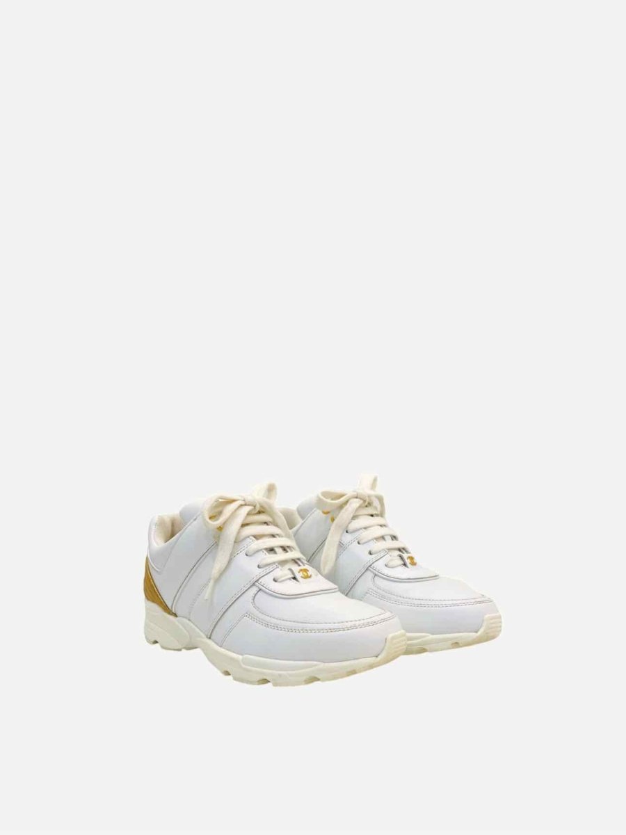 Chanel gold sale sneakers