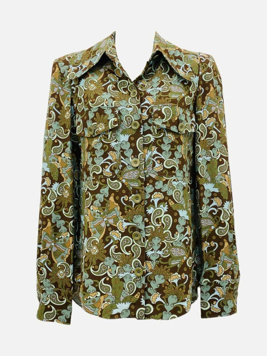 Pre-loved CHLOE Brown Multicolor Paisley Print Blouse from Reems Closet