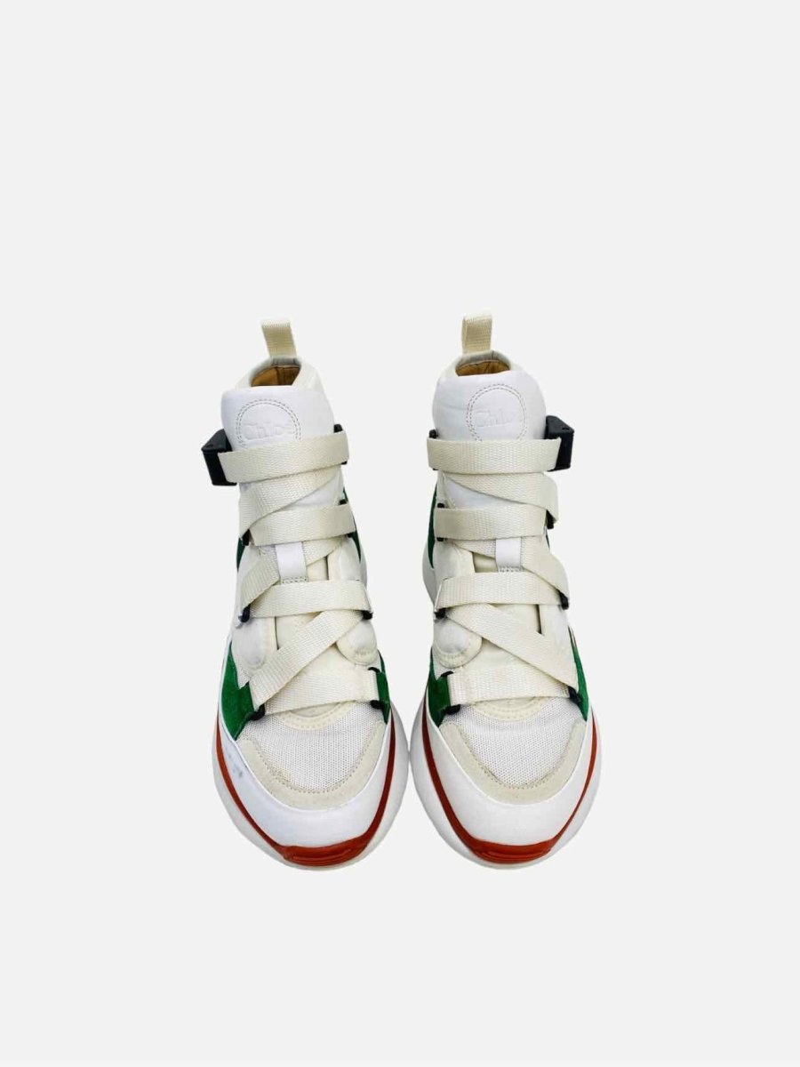 Pre-loved CHLOE Sonnie White Sneakers - Reems Closet