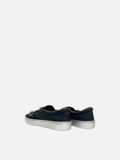 Pre-loved CHRISTIAN DIOR Slip On Navy Blue Sneakers - Reems Closet