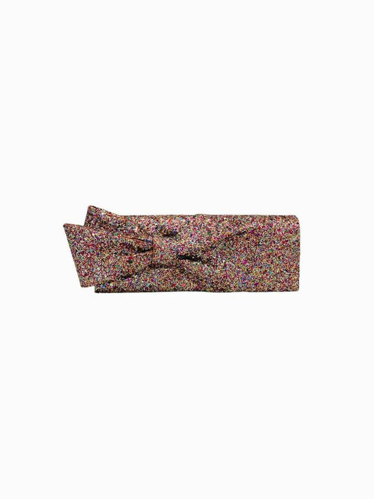 Pre-loved CHRISTIAN LOUBOUTIN Bow Pink Multicolor Clutch - Reems Closet