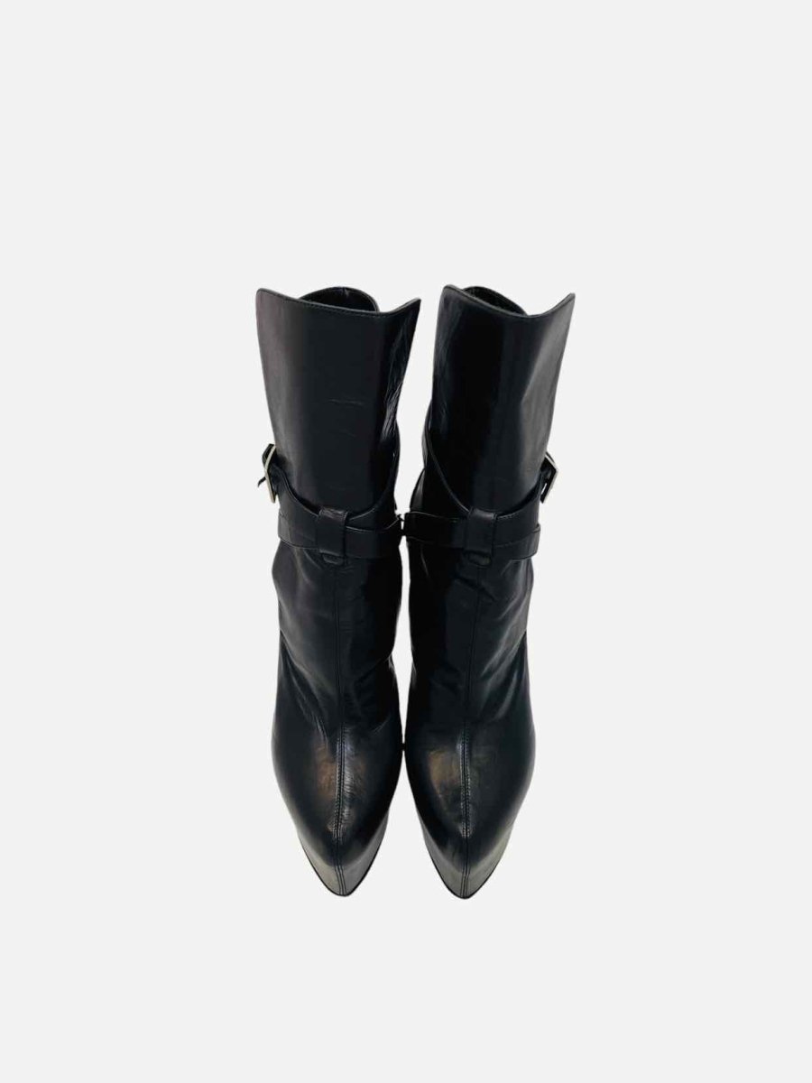 Pre-loved CHRISTIAN LOUBOUTIN Equestria Black Ankle Boots - Reems Closet