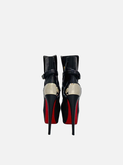 Pre-loved CHRISTIAN LOUBOUTIN Equestria Black Ankle Boots - Reems Closet