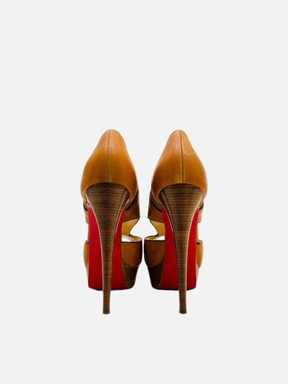 Pre-loved CHRISTIAN LOUBOUTIN Pitou 150 Brown Pumps from Reems Closet