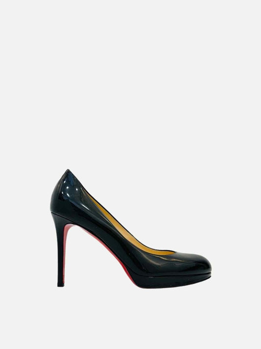 Pre-loved CHRISTIAN LOUBOUTIN Round Toe Black Pumps from Reems Closet