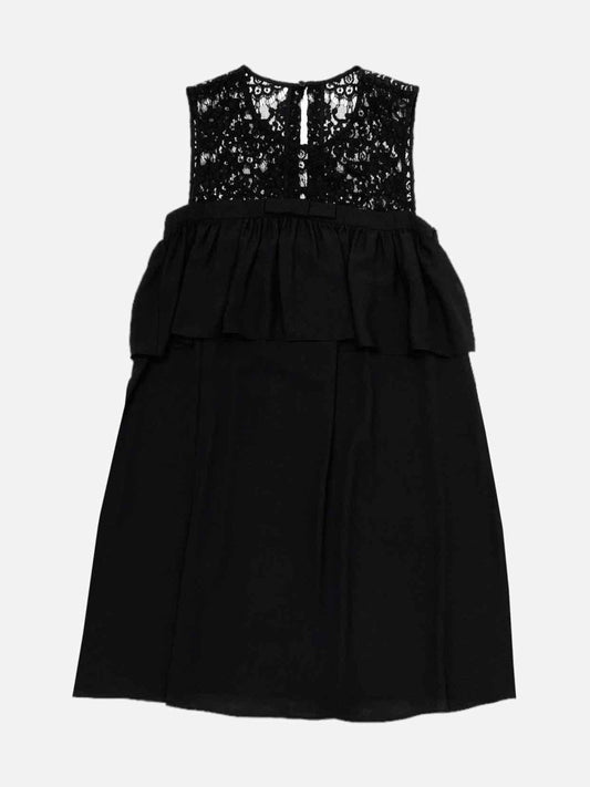 Pre-loved CLAUDIE PIERLOT Black Lace Detail Mini Dress - Reems Closet