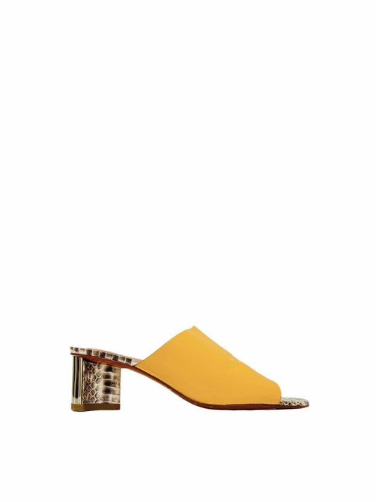 Pre-loved CLERGERIE Mustard Heeled Sandals - Reems Closet