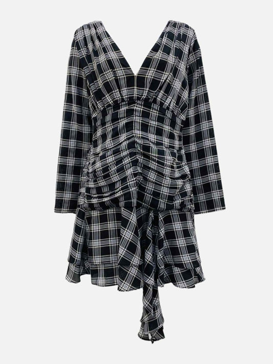Pre-loved C/MEO COLLECTIVE Black & White Plaid Mini Dress from Reems Closet