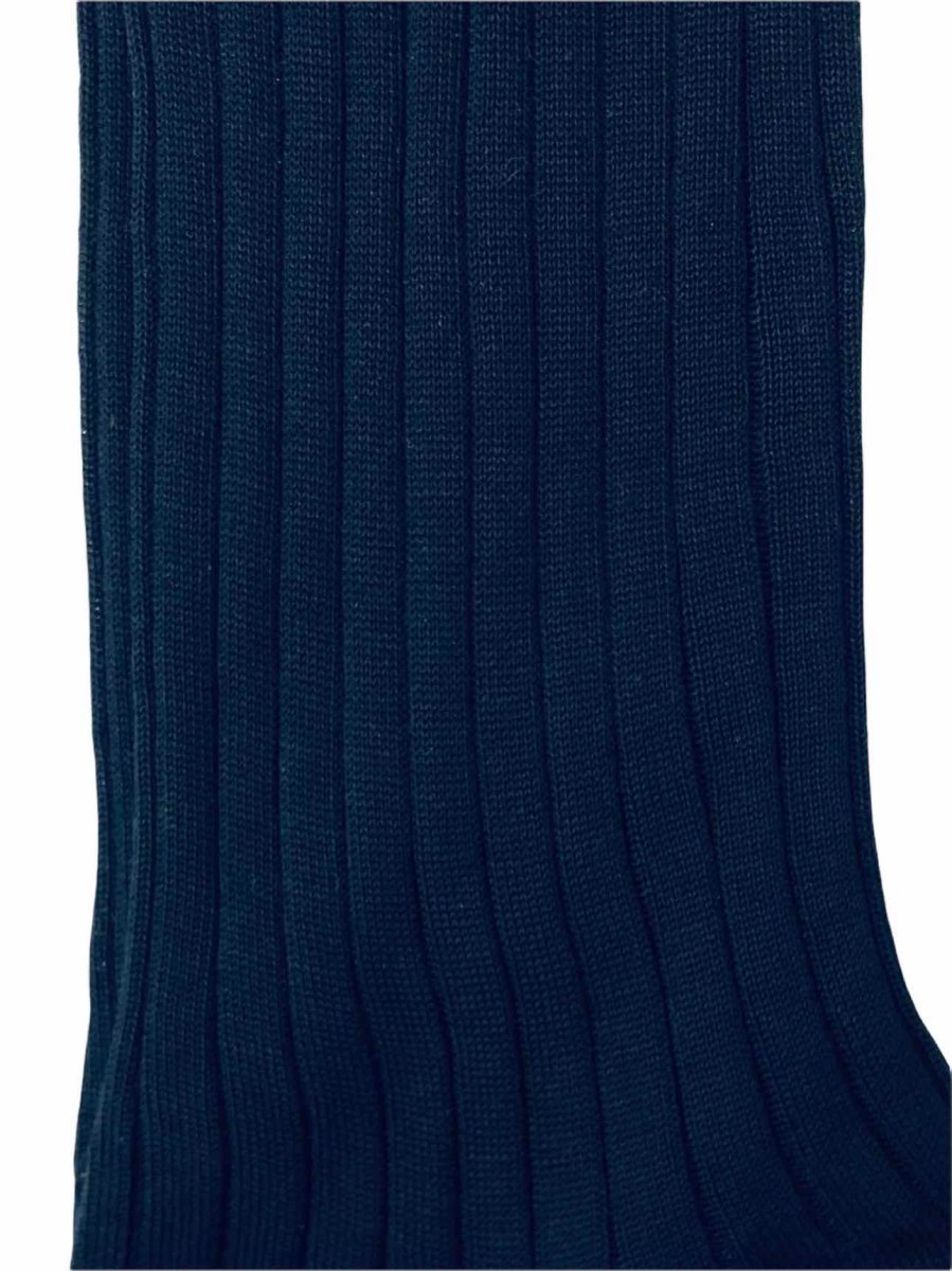 Pre-loved CORNELIANI Ribbed Navy Blue Socks - Reems Closet