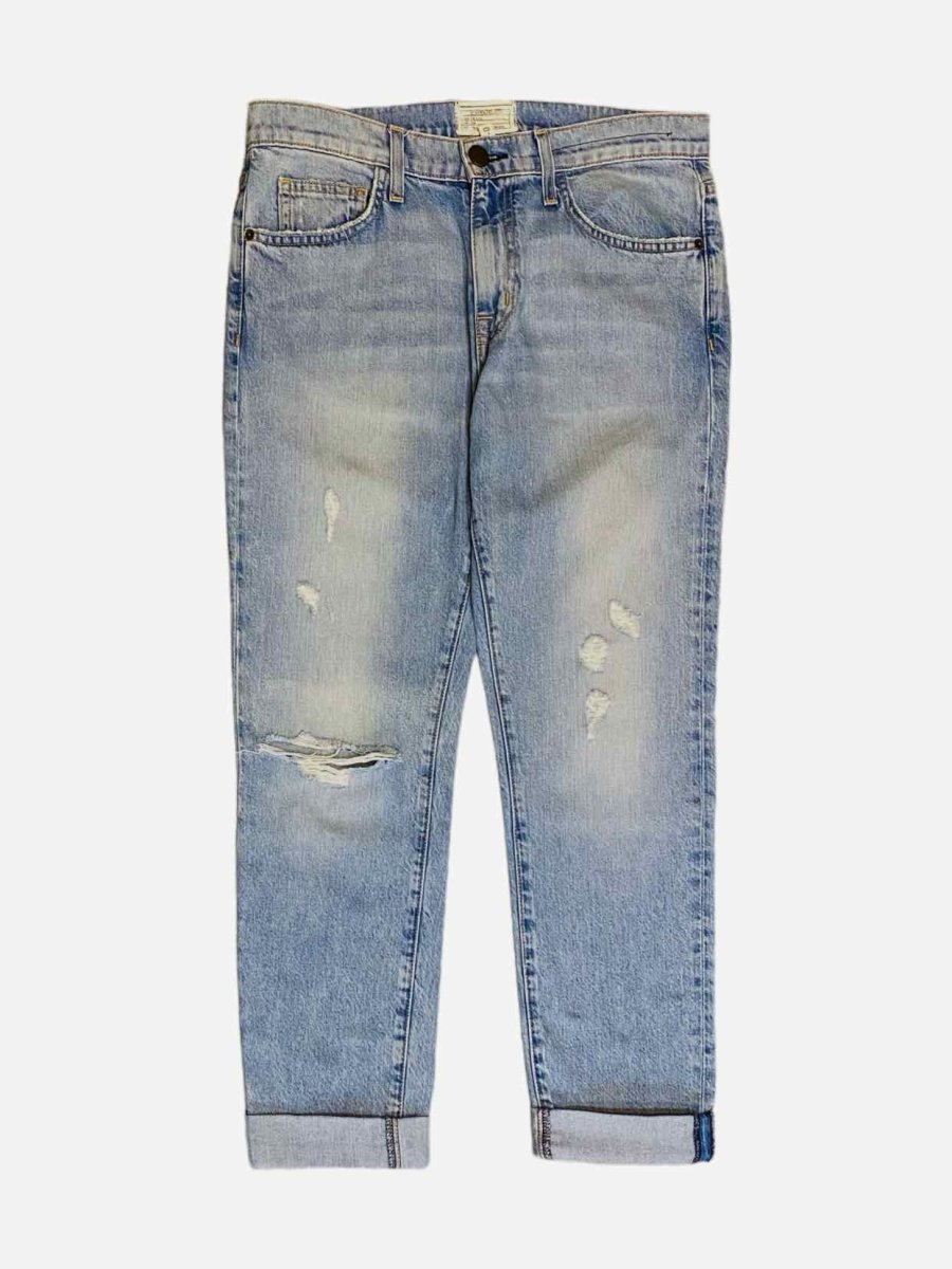 Pre-loved CURRENT ELLIOTT Boyfriend Blue Ripped Jeans - Reems Closet
