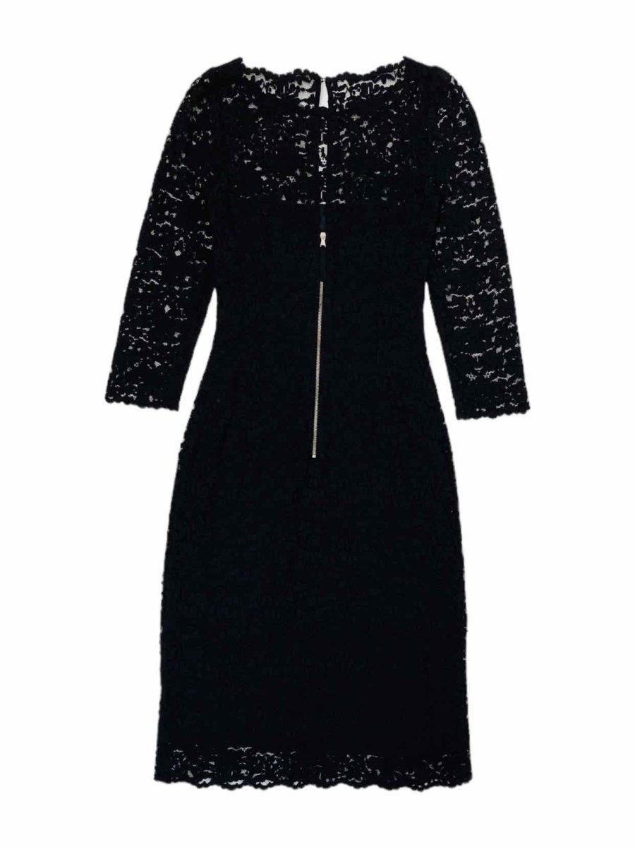 Pre - loved D & G Black Lace Midi Dress at Reems Closet